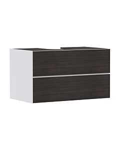 hansgrohe Xevolos E meuble sous-vasque 54190730 980x555x550mm, 2 tiroirs, blanc mat, chêne foncé