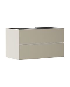 hansgrohe Xevolos E Waschtischunterschrank 54191390 980x555x550mm, 2 Schubladen, sandbeige matt, bronze Struktur