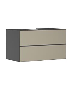 hansgrohe Xevolos E meuble sous-vasque 54192390 980x555x550mm, 2 tiroirs, gris ardoise mat, structure bronze