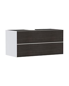 hansgrohe Xevolos E Waschtischunterschrank 54193730 1180x555x550mm, 2 Schubladen, mattweiß, Eiche dunkel