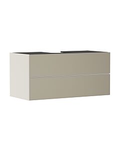 hansgrohe Xevolos E meuble sous-vasque 54194390 1180x555x550mm, 2 tiroirs, beige sable mat, structure bronze