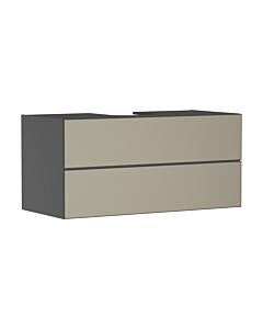 hansgrohe Xevolos E Waschtischunterschrank 54195390 1180x555x550mm, 2 Schubladen, schiefergrau matt, bronze Struktur