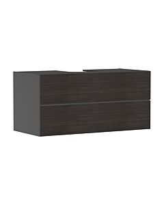 hansgrohe Xevolos E vanity unit 54195730 1180x555x550mm, 2 drawers, slate gray matt, dark oak