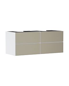 hansgrohe Xevolos E vanity unit 54196390 1370x555x550mm, 4 drawers, matt white, bronze structure