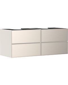 hansgrohe Xevolos E Waschtischunterschrank 54197790 1370x555x550mm, 4 Schubladen, sandbeige matt, sandbeige metallic