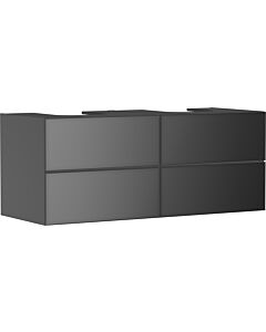 hansgrohe Xevolos E vanity unit 54198770 1370x555x550mm, 4 drawers, slate gray matt, slate gray metallic