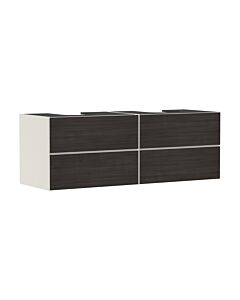 hansgrohe Xevolos E Waschtischunterschrank 54200730 1570x555x550mm, 4 Schubladen, sandbeige matt, Eiche dunkel