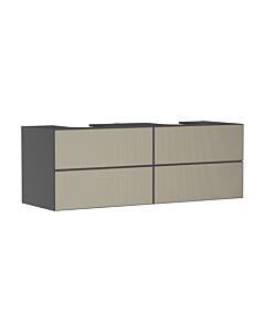 hansgrohe Xevolos E vanity unit 54201390 1570x555x550mm, 4 drawers, slate gray matt, bronze structure