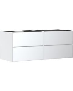 hansgrohe Xevolos E Waschtischunterschrank 54236320 1370x555x550mm, 4 Schubladen, links, mattweiß, weiß metallic