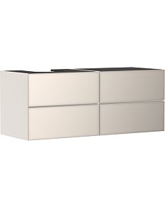 hansgrohe Xevolos E Waschtischunterschrank 54237790 1370x555x550mm, 4 Schubladen, links, sandbeige matt, sandbeige metallic