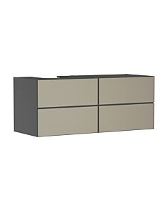 hansgrohe Xevolos E Waschtischunterschrank 54238390 1370x555x550mm, 4 Schubladen, links, schiefergrau matt, bronze Struktur