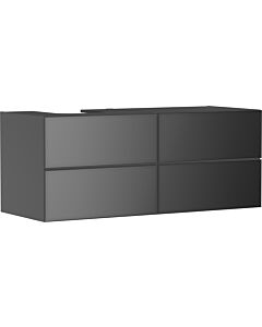 hansgrohe Xevolos E vanity unit 54238770 1370x555x550mm, 4 drawers, left, slate gray matt, slate gray metallic