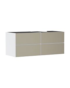hansgrohe Xevolos E Waschtischunterschrank 54239390 1370x555x550mm, 4 Schubladen, rechts, mattweiß, bronze Struktur