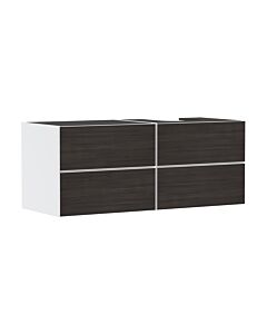 hansgrohe Xevolos E Waschtischunterschrank 54239730 1370x555x550mm, 4 Schubladen, rechts, mattweiß, Eiche dunkel