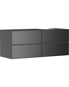 hansgrohe Xevolos E Waschtischunterschrank 54241770 1370x555x550mm, 4 Schubladen, rechts, schiefergrau matt, schiefergrau metallic