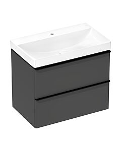 hansgrohe Xelu Q Waschtischunterschrank 54028670 780x605x475mm, 2 Schubladen, diamantgrau matt, mattschwarz