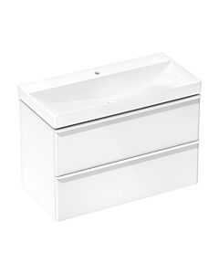 hansgrohe Xelu Q Waschtischunterschrank 54031700 980x605x475mm, 2 Schubladen, weiß hochglanz, mattweiß