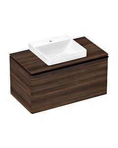 hansgrohe Xelu Q Konsole 54095630 980 x 550 mm, Ausschnitt 500 x 480 mm, Nussbaum dunkel