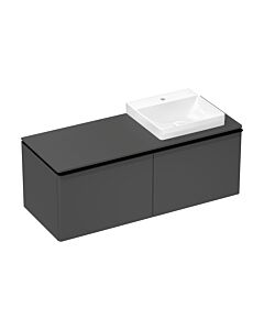 hansgrohe Xelu Q Waschtischunterschrank 54067670 1360x485x550mm, 2 Schubkästen, diamantgrau matt, mattschwarz