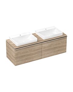 hansgrohe Xelu Q console 54112230 1560 x 550 mm, 2 découpes 600 x 480 mm, chêne naturel