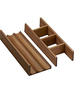 hansgrohe IntraStoris Inneneinteilung 54231630 für Schubkasten, 130x320/1375x550mm, Nussbaum dunkel