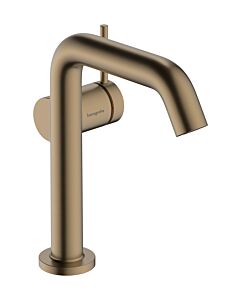hansgrohe Tecturis S wash basin mixer 73342140 projection 150mm, with push-open waste set, brushed bronze