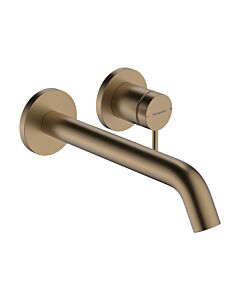 hansgrohe Tecturis S wash basin mixer 73351140 concealed, for wall mounting, projection 225mm, brushed bronze