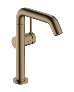 hansgrohe Tecturis S mitigeur lavabo 73364140 projection 210mm, avec bec pivotant et push-open garniture de vidange , bronze brossé