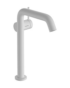 hansgrohe Tecturis S Waschtischarmatur 73373700 Ausladung 240mm, mit Push-Open-Ablaufgarnitur, mattweiß