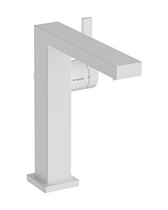 hansgrohe Tecturis E Waschtischarmatur 73042700 Ausladung 157mm, mit Push-Open-Ablaufgarnitur, mattweiß