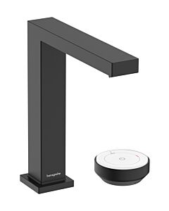 hansgrohe Tecturis E 2-Loch Waschtischarmatur 73053670 mit Ablaufgarnitur, CoolStart, mattschwarz