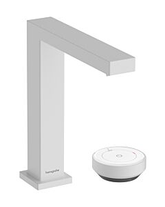 hansgrohe Tecturis E 2 trous mitigeur lavabo 73053700 avec garniture de vidage , CoolStart, blanc mat
