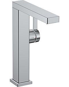 Mitigeur lavabo monocommande hansgrohe Tecturis E 73060340 avec bec pivotant et bonde à ouverture par pression, finition chrome noir brossé
