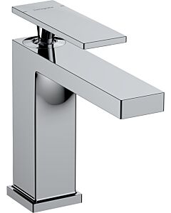 Mitigeur lavabo monocommande hansgrohe Tecturis E 73010340, saillie 144 mm, avec bonde clic-clac, finition chrome noir brossé