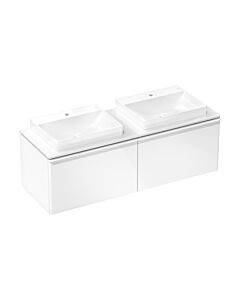 hansgrohe Xelu Q Konsole 54112050 1560 x 550 mm, 2 Ausschnitte 600 x 480 mm, weiß hochglanz