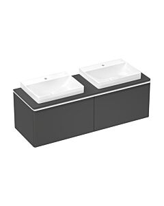 hansgrohe Xelu Q Waschtischunterschrank 54071700 1560x485x550mm, 2 Schubkästen, diamantgrau matt, mattweiß