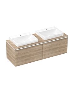 hansgrohe Xelu Q Waschtischunterschrank 54072700 1560x485x550mm, 2 Schubkästen, Eiche Natur, mattweiß