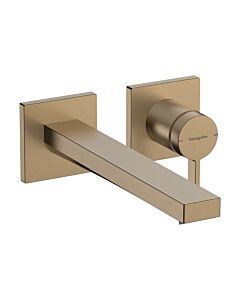 hansgrohe Tecturis E wash basin mixer 73051140 projection 225mm, UP, for wall mounting, brushed bronze