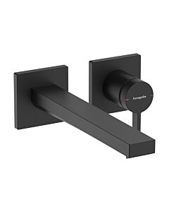 hansgrohe Tecturis E mitigeur lavabo 73051670 projection 225mm, UP, pour montage mural, noir mat