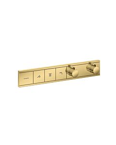 hansgrohe RainSelect Fertigmontageset 15381990 Unterputz-Thermostat, 3 Verbraucher, polished gold optic