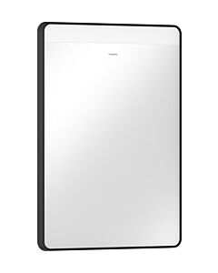 hansgrohe Xarita Lite Q Spiegel 54956670 mit horizontaler LED-Beleuchtung, mattschwarz, B 500 x H 700 x T 30 mm, 5 W