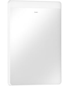 hansgrohe Xarita Lite Q Spiegel 54956700 mit horizontaler LED-Beleuchtung, mattweiß, B 500 x H 700 x T 30 mm, 5 W