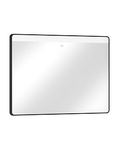 hansgrohe Xarita Lite Q Spiegel 54959670 mit horizontaler LED-Beleuchtung, mattschwarz, B 1000 x H 700 x T 30 mm, 10 W