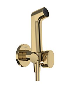 hansgrohe Bidette Hand Shower 1jet 29232990 EcoSmart, with shower head holder and 125 cm shower hose, Polished Gold Optic