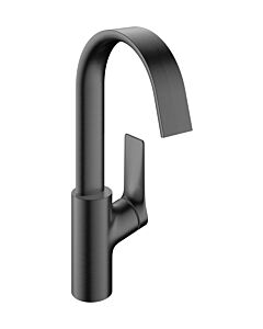 Mitigeur lavabo Hansgrohe Vivenis 75030340 avec bec pivotant et bonde clic-clac, finition chrome noir brossé