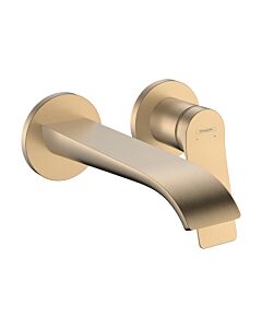 Kit d&#39;installation Hansgrohe Vivenis 75050140 pour mitigeur de lavabo encastré, fixation murale, bec de 192 mm, bronze brossé