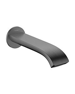 Bec de baignoire mural Hansgrohe Vivenis 75410340, saillie 202 mm, chrome noir brossé