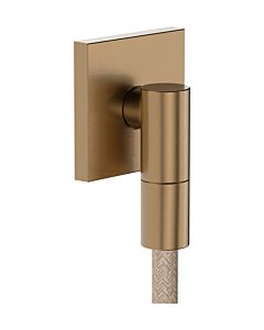 hansgrohe FixFit Fine E wall connection 28883140 with backflow preventer, E, square, brushed bronze