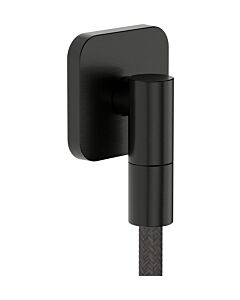 hansgrohe FixFit Fine Q Wandanschluss 28884340 mit Rückflussverhinderer, Q, softsquare, brushed black chrome