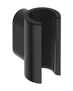 Support de pommeau de douche hansgrohe Porter Fine 28885340, position de maintien fixe, en métal, chrome noir brossé